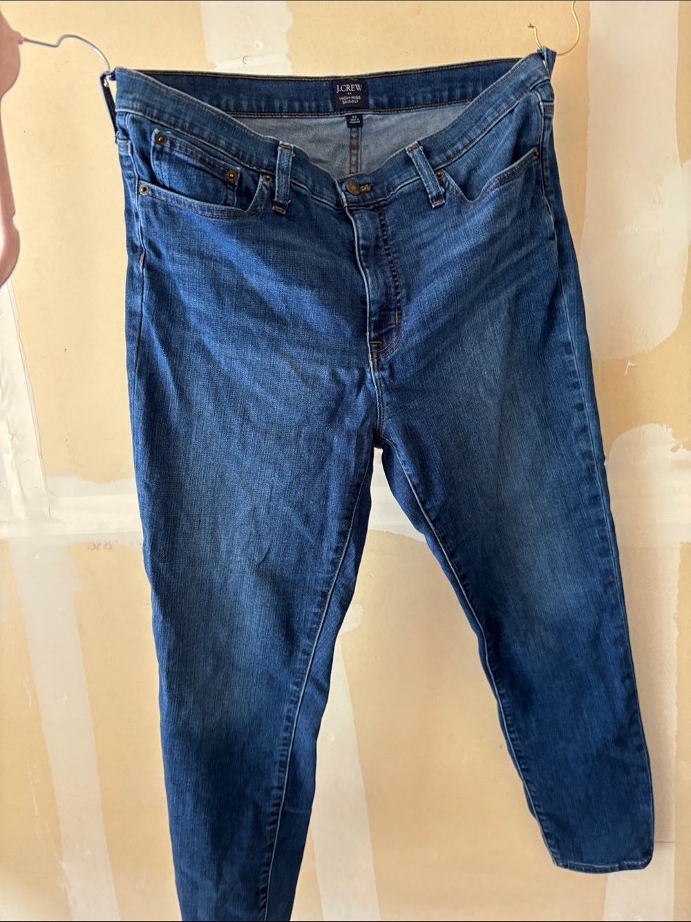 J crew high rise skinny 32 blue jeans
